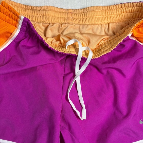 Nike Dri-Fit Drawstring Running Shorts-Purple/Orange-Women Small - Picture 2 of 6